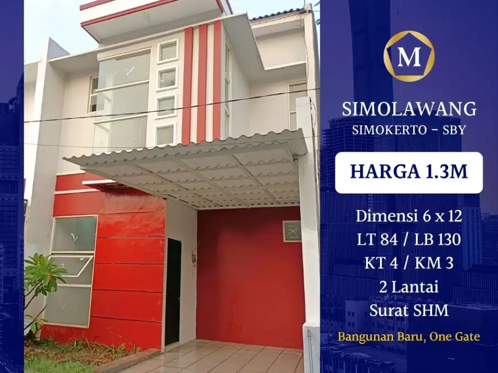 JUAL RUMAH SIMOLAWANG SURABAYA SIMOKERTO SHM