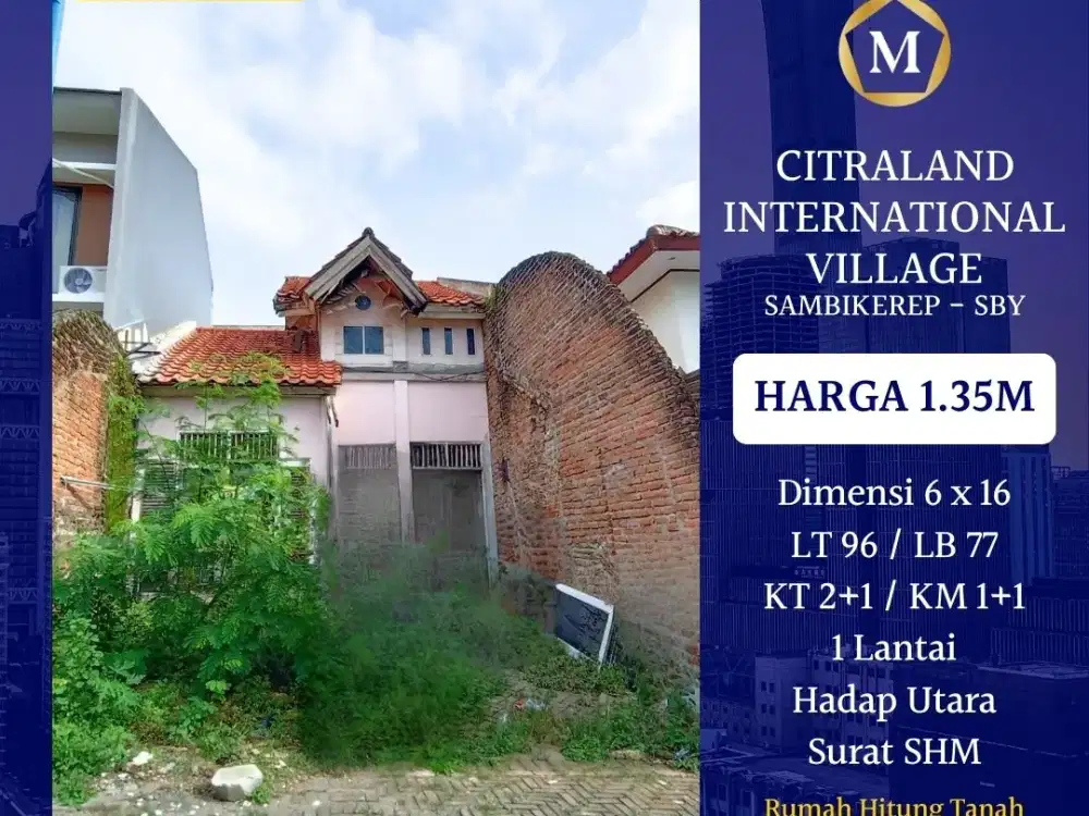 DIJUAL TANAH KAVLING CITRALAND SURABAYA