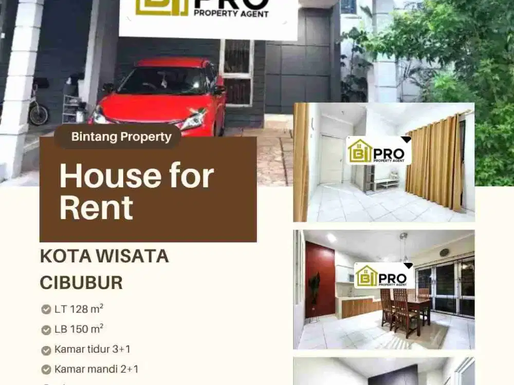 Rumah 2 lantai di kota wisata Cibubur