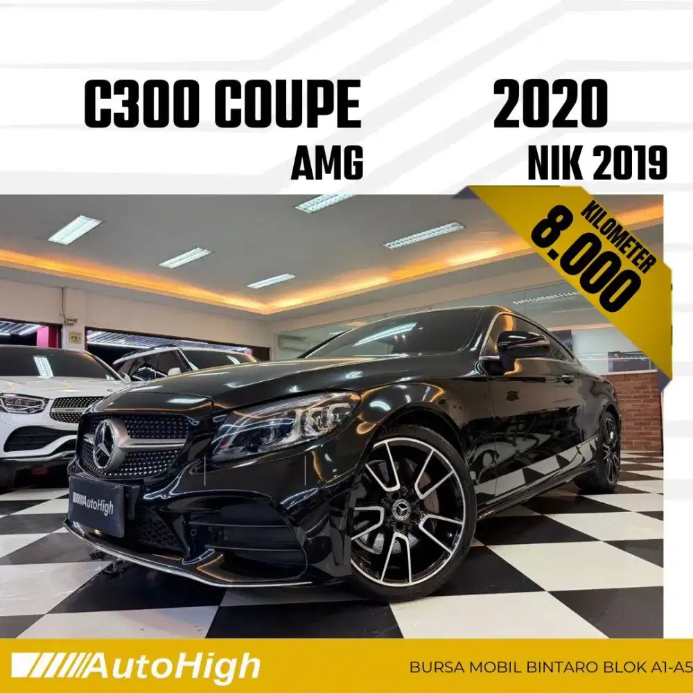 DP10% [Km8.000] C300 Coupe AMG 2019 Black Reg 2020 #AUTOHIGH