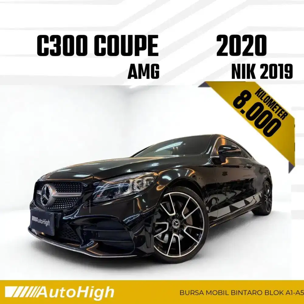 DP10% [Km8.000] C300 Coupe AMG 2019 Black Reg 2020 #AUTOHIGH