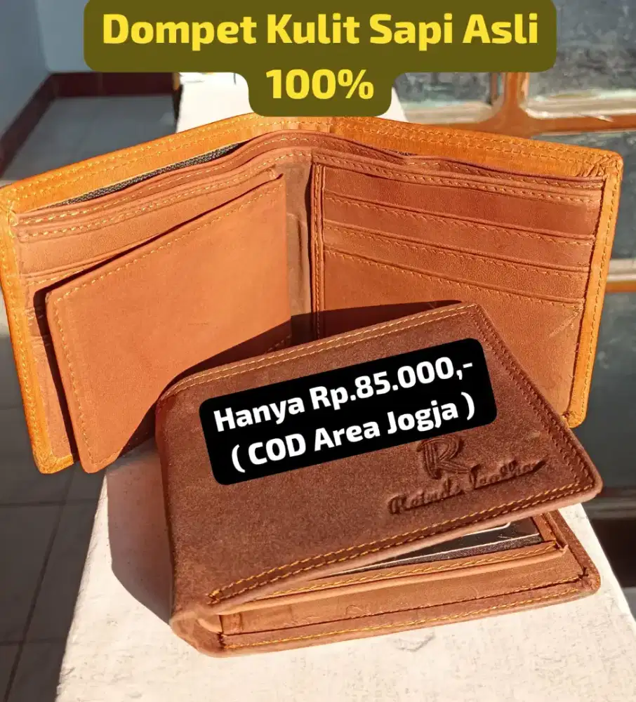 Dompet Kulit Sapi Asli 100% ( COD JOGJA )