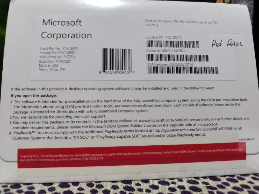 Windows 10 Pro 64-bit Original