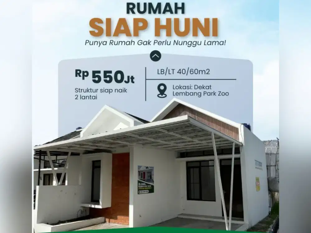 SATU-SATUnya Rumah Baru Siap Huni di Cihanjuang Sayap Lembang Parongpong Bandung Utara