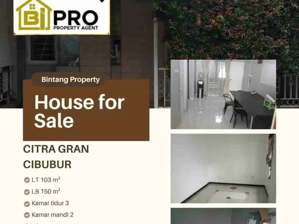 DIJUAL RUMAH DI CITRA GRAN CIBUBUR MURAH NEGO DEKAT TOL JATI KARYA