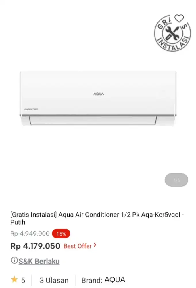 PROMO KREDIT AQUA AC 1/2 PK