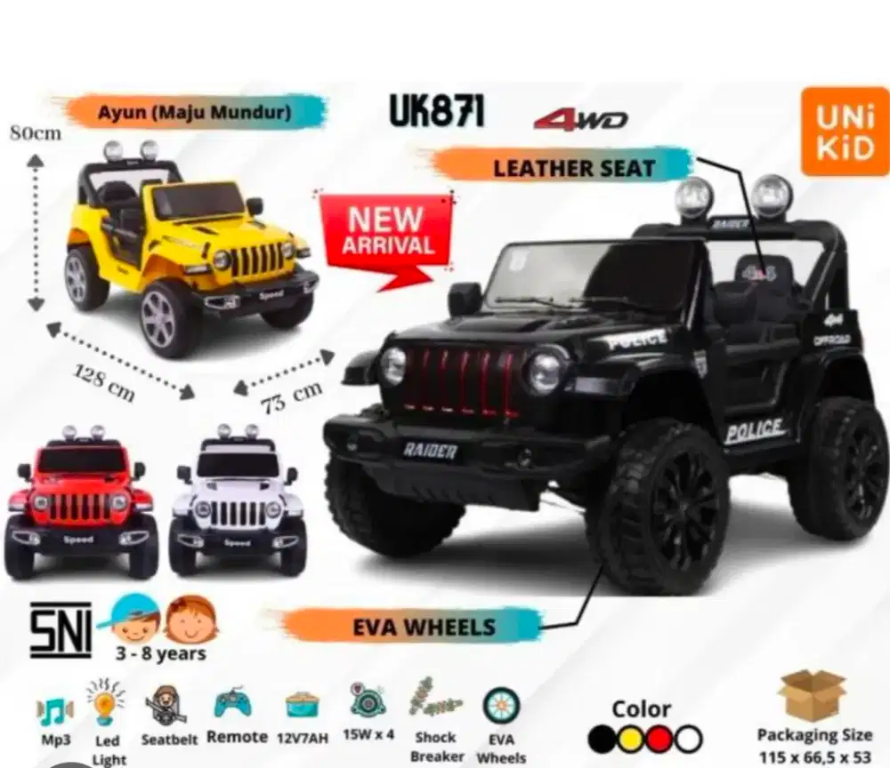 Mobil mainan aki UK871 free ongkir area terbatas