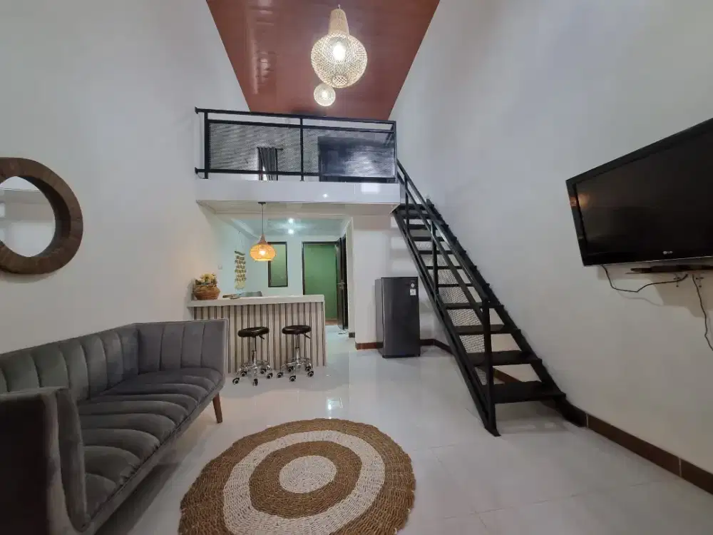 dikontrakkan bulanan paviliun full furnished