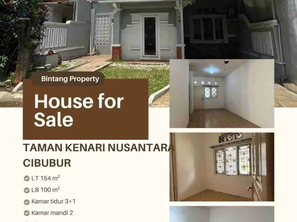 Rumah di taman kenari Nusantara cibubur