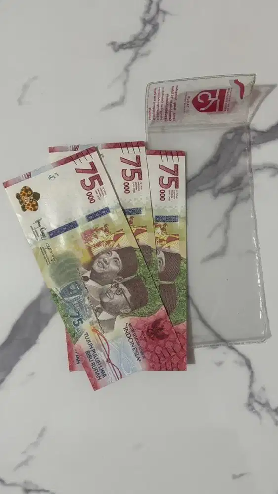 ASLI UANG75RIBURUPIAH ISI 3 FREE MIKA PLASTIK