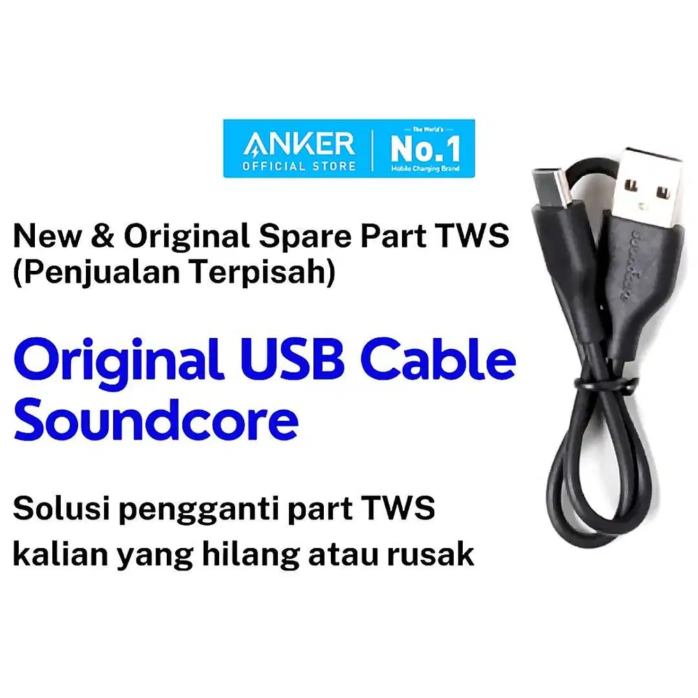 250924F Anker SoundCore r50i NC USB Type-A to USB Type-C 20cm - 30cm S