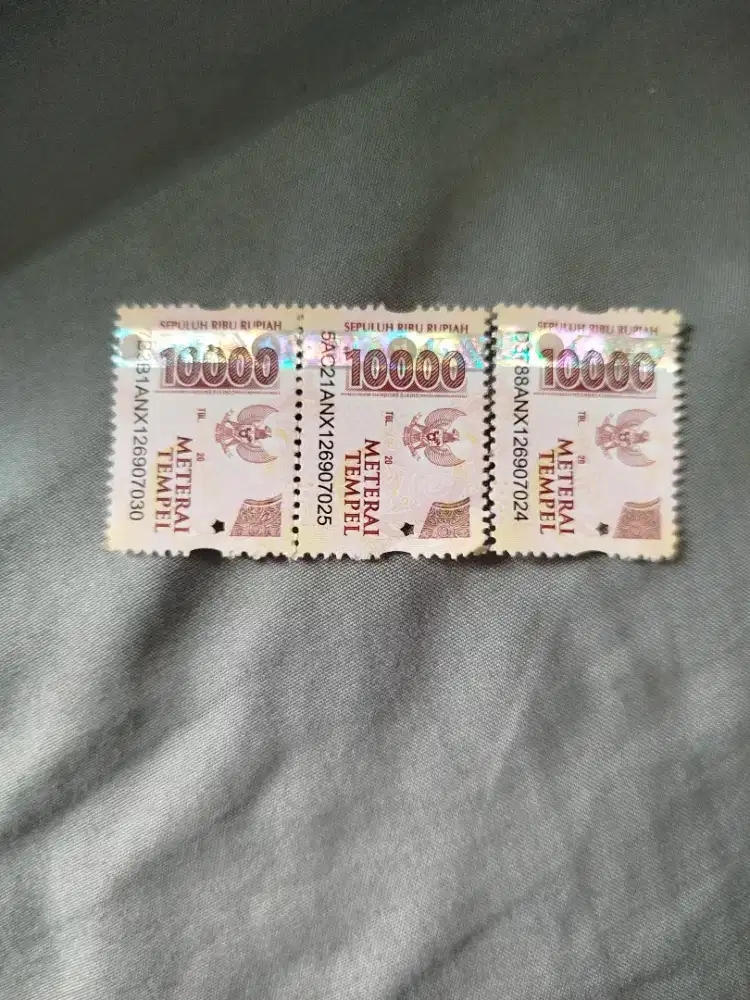Materai/meterai tempel 10.000 (10 ribu)