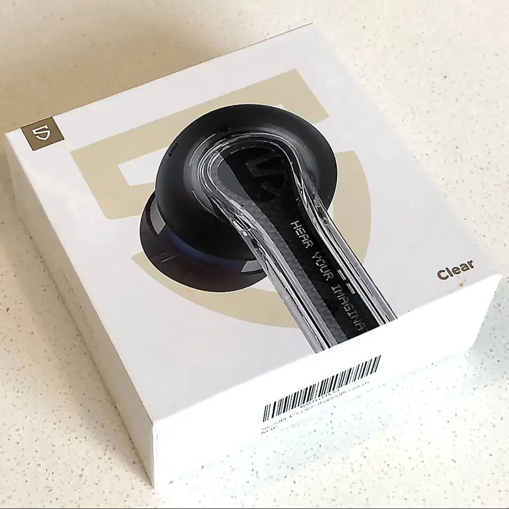 251016A Dus Soundpeats Clear Black Kotak Kemasan TWS Original Kardus