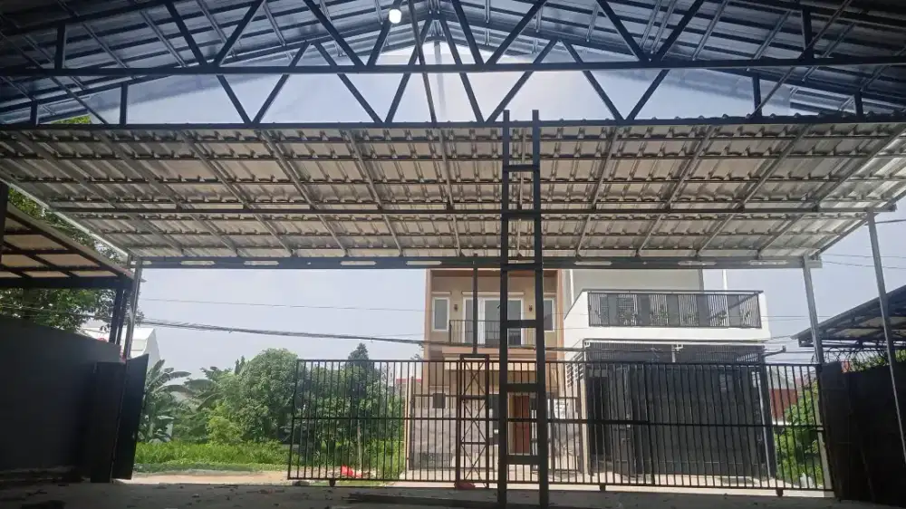 Pemasangan baja ringan untuk canopi dll