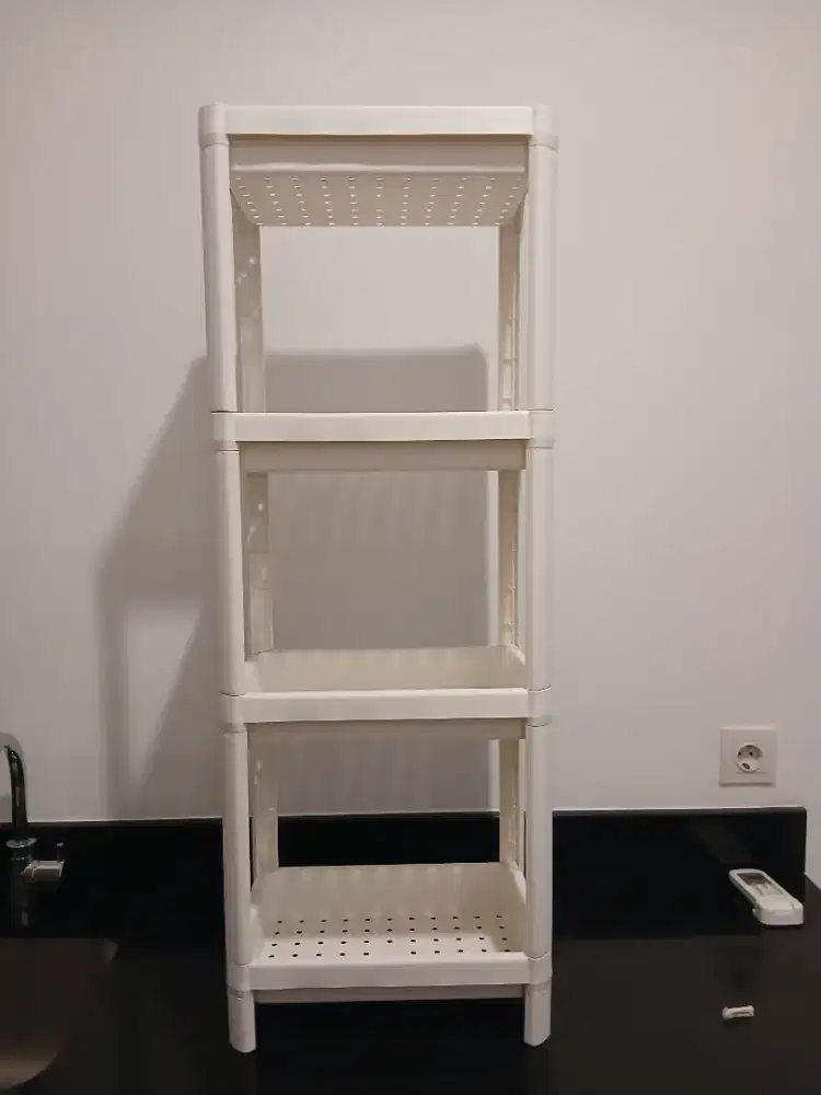 Rak Plastik Serbaguna 4 Tingkat – Warna Putih Minimalis