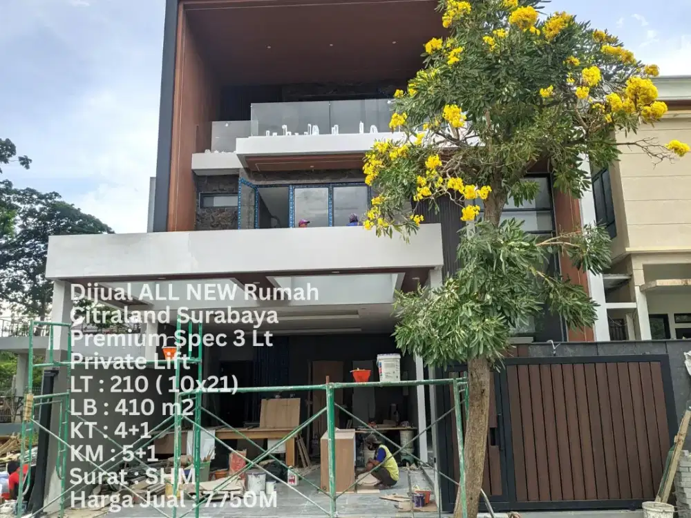 DIJUAL RUMAH CITRALAND BRAND NEW SURABAYA PREMIUM LIFT MEWAH