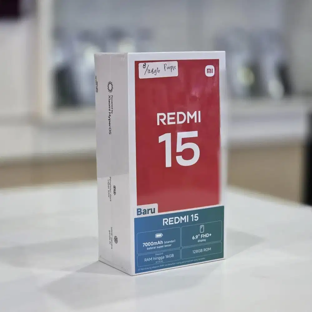 REDMI 15 8/256gb HARGA 2jt an , PROSESOR SNAPDRAGON , BATERAI 7000mAh