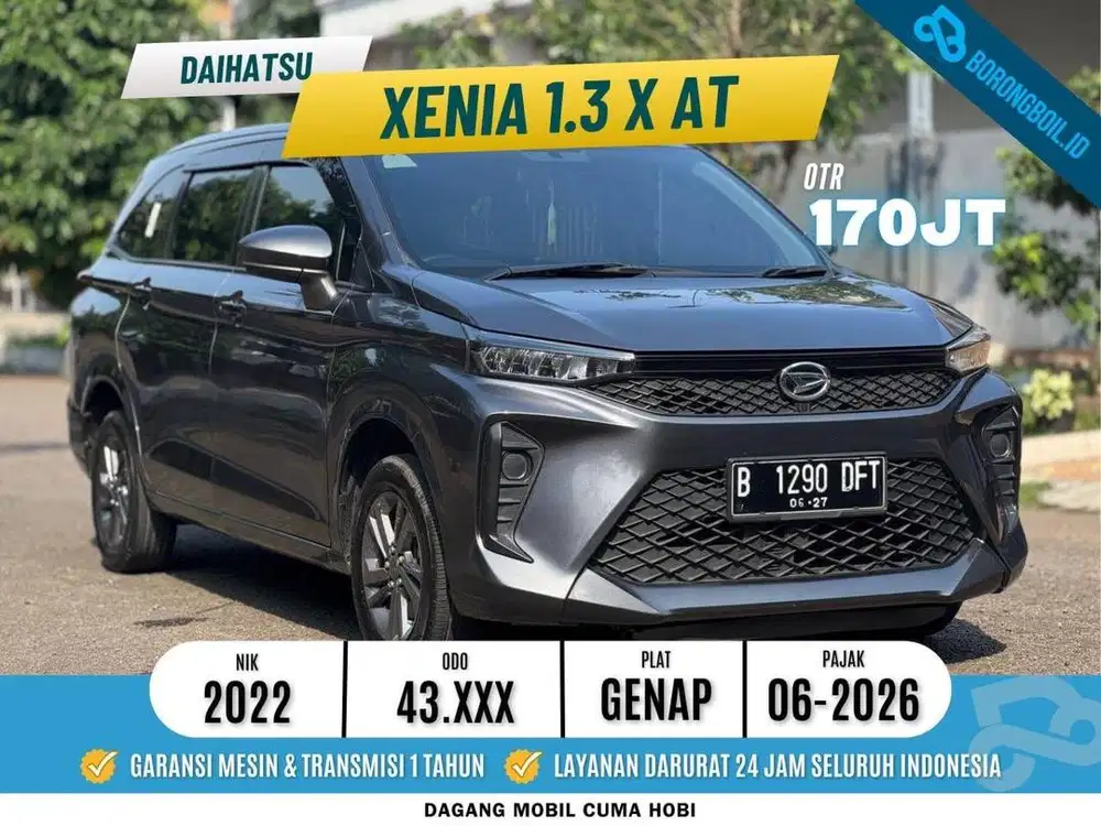 DAIHATSU XENIA X 1.3 AT 2022 ABU LIKE NEW ISTIMEWA