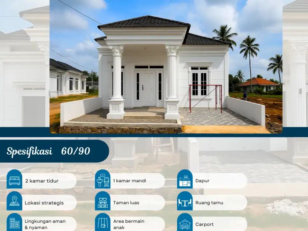 Dijual Rumah Type 60 di Pusat Kotabaru Dekat Kampus ITERA dan Exit Tol Itera