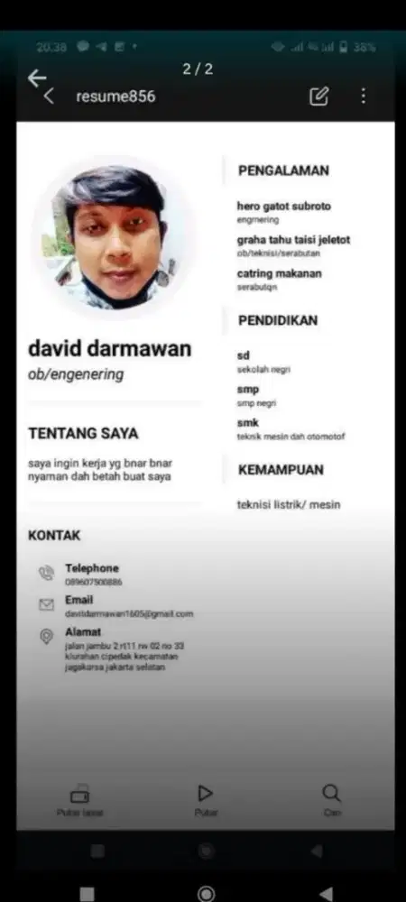 Cari kerjaan jdi ob jga GK npa