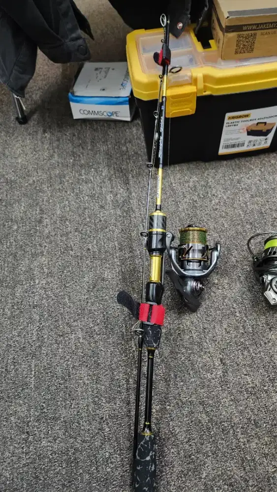 Joran joran pancing merk D'Power Roughy Golds full carbon solid 120cm