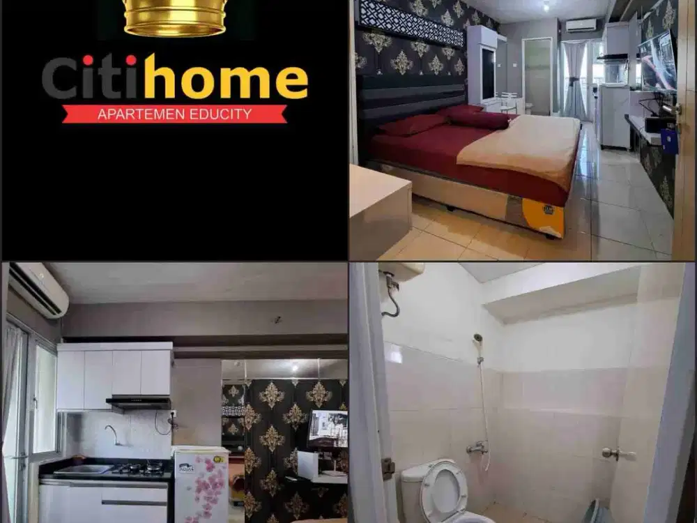 sewa studio bulanan apartemen educity by Citihome