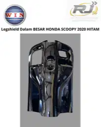 Legshield Dalam Besar Honda Scoopy HITAM (2020-2024) Merk Win