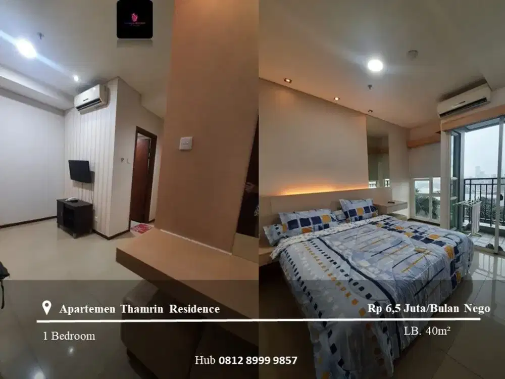Disewakan Apartement Thamrin Residence Low Floor 1BR FF