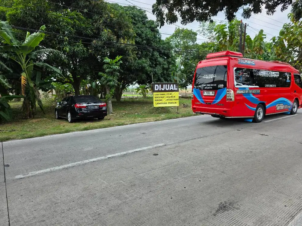 Tanah SHM 970 M2 dipinggir jln provinsi Tanon-Pungkruk jalur bus AKAP