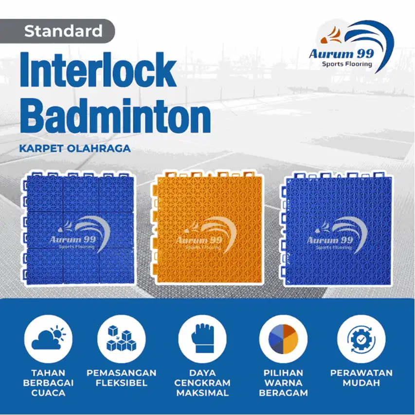 Interlock Badminton (Standard) - Karpet Badminton | Karpet Interlock