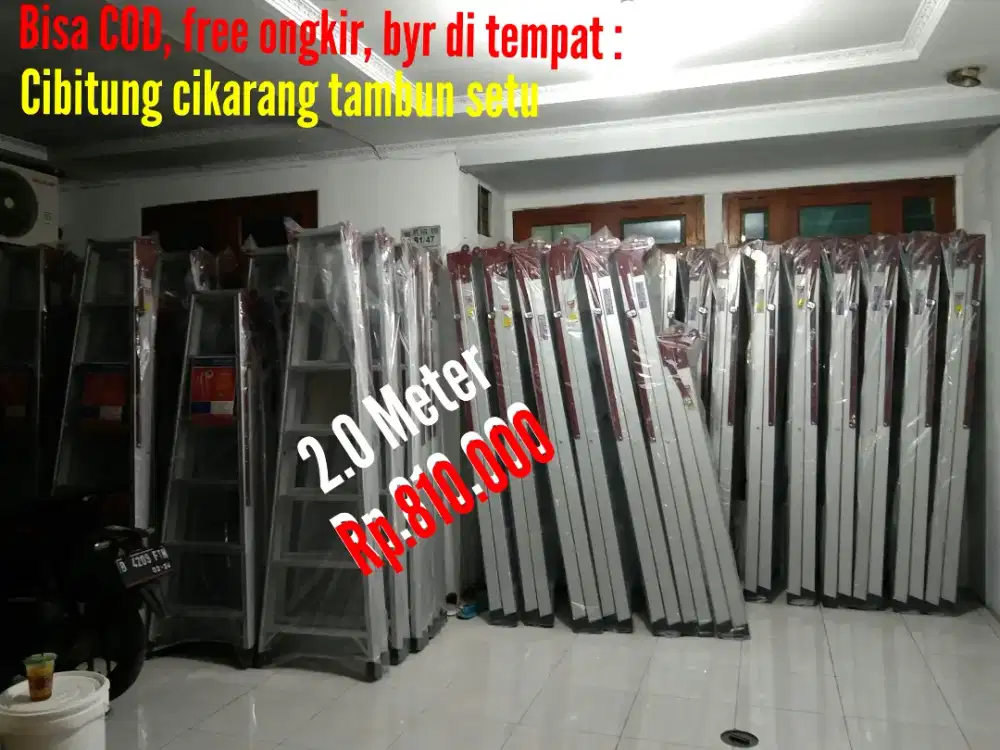 Tangga lipat almunium 2.0 mtr