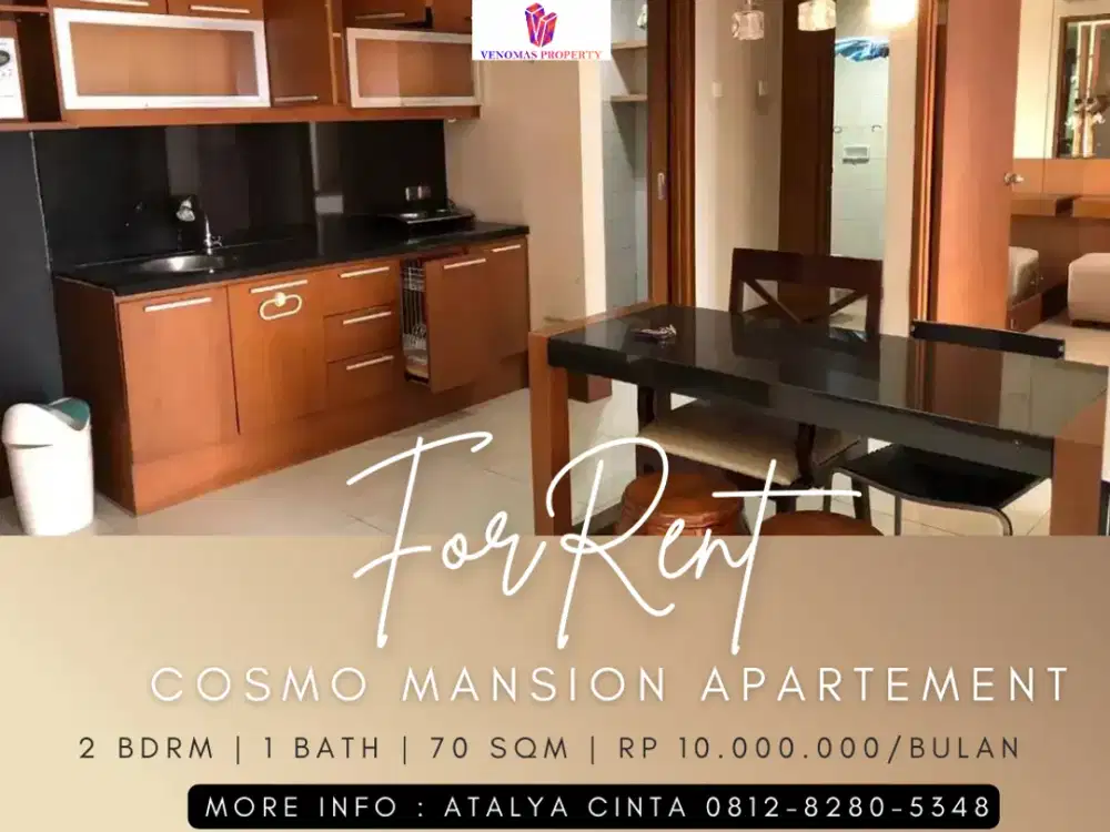 Disewakan Apartement Cosmo Mansion 2BR Full Furnished High Floor