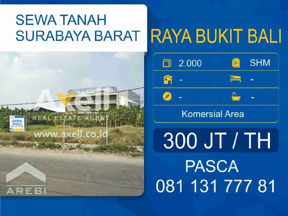 Disewakan Lahan Raya Bukit Bali Citraland