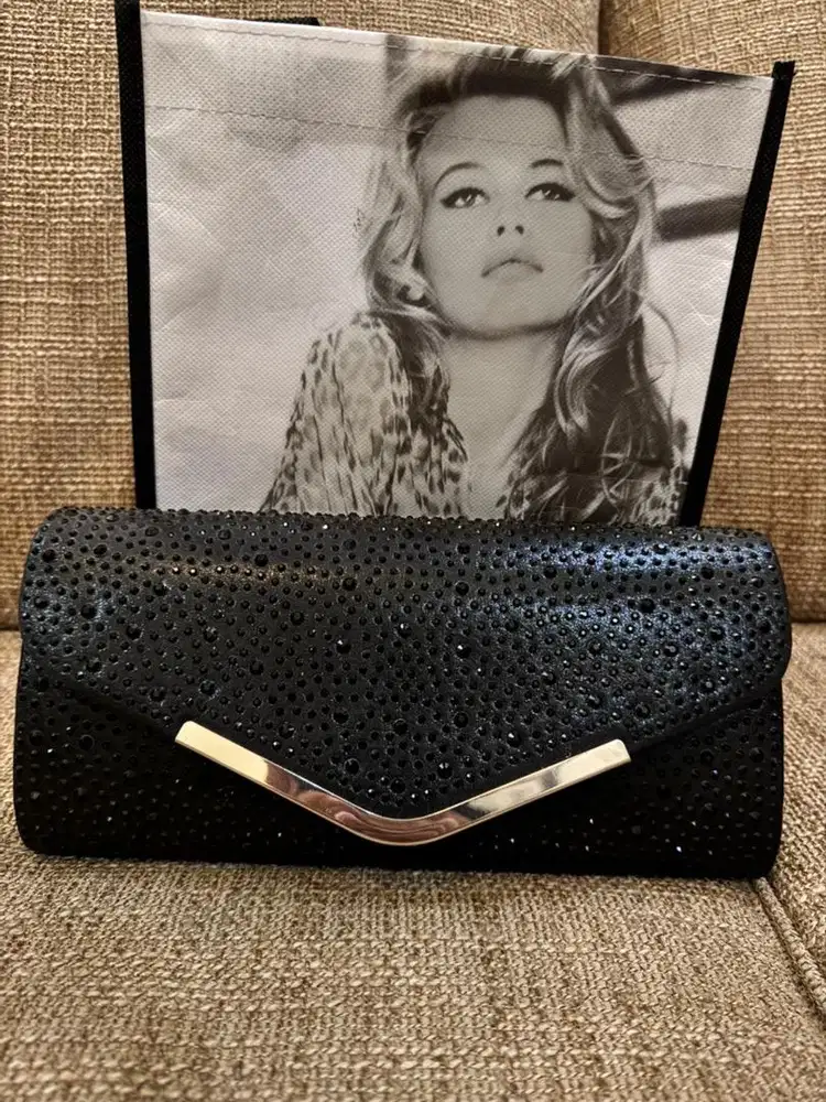 Jual Tas Jinjing/Clutch Women Clutch Black Ori Elizabeth M