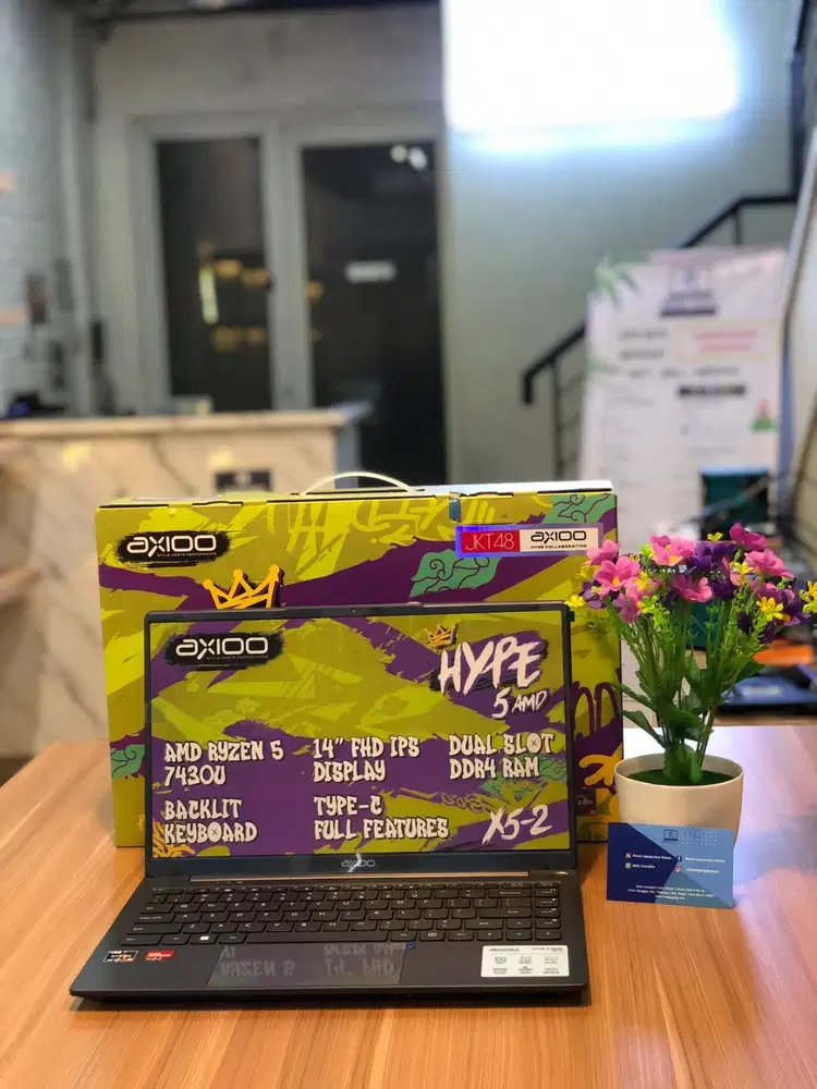 AXIOO AMD X5-2 RYZEN 5 7430 RAM 8/256 SSD AMD RADEON GRAPHIC BNOB