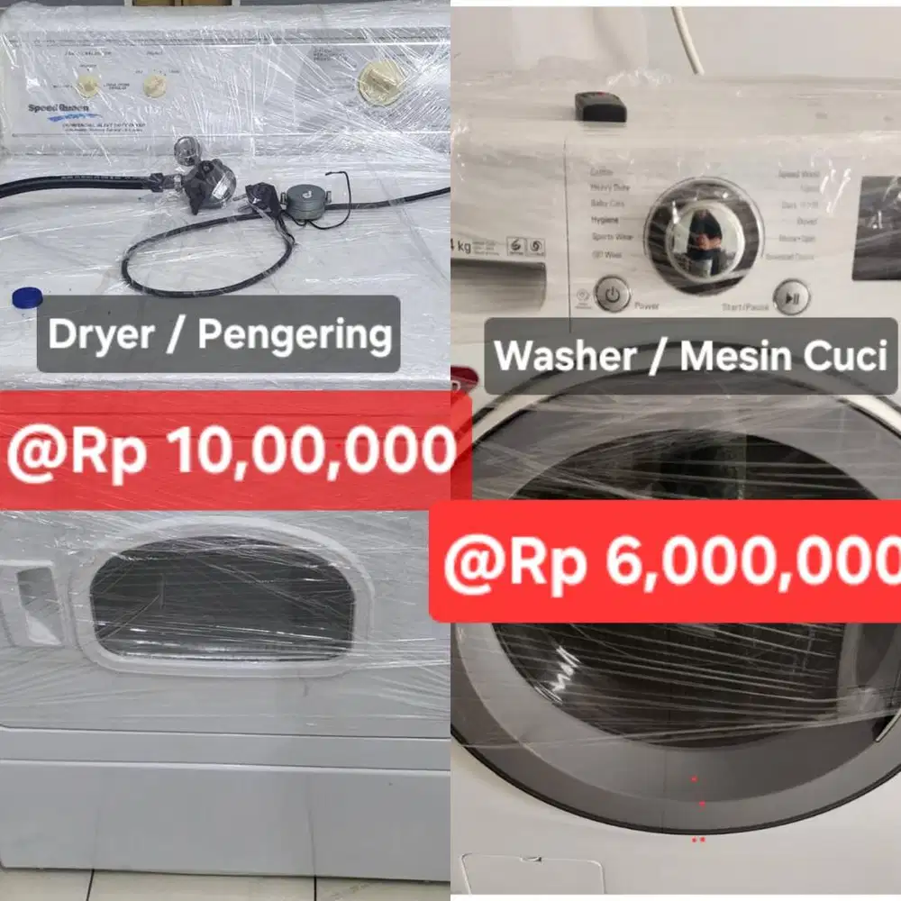 Mesin cuci dan pengering Laundry, Speed Queen dan LG