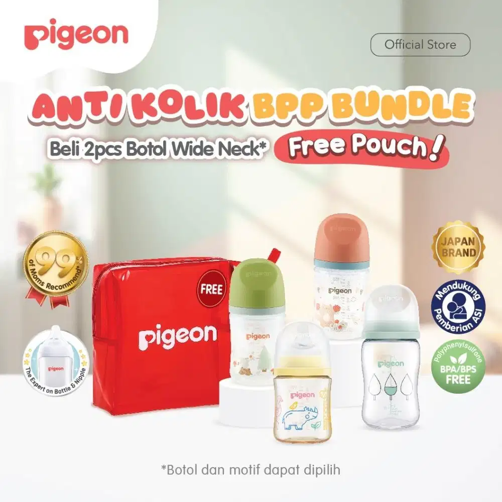 Pigeon Anti Kolik BPP Bundle dan Soft Touch Nipple