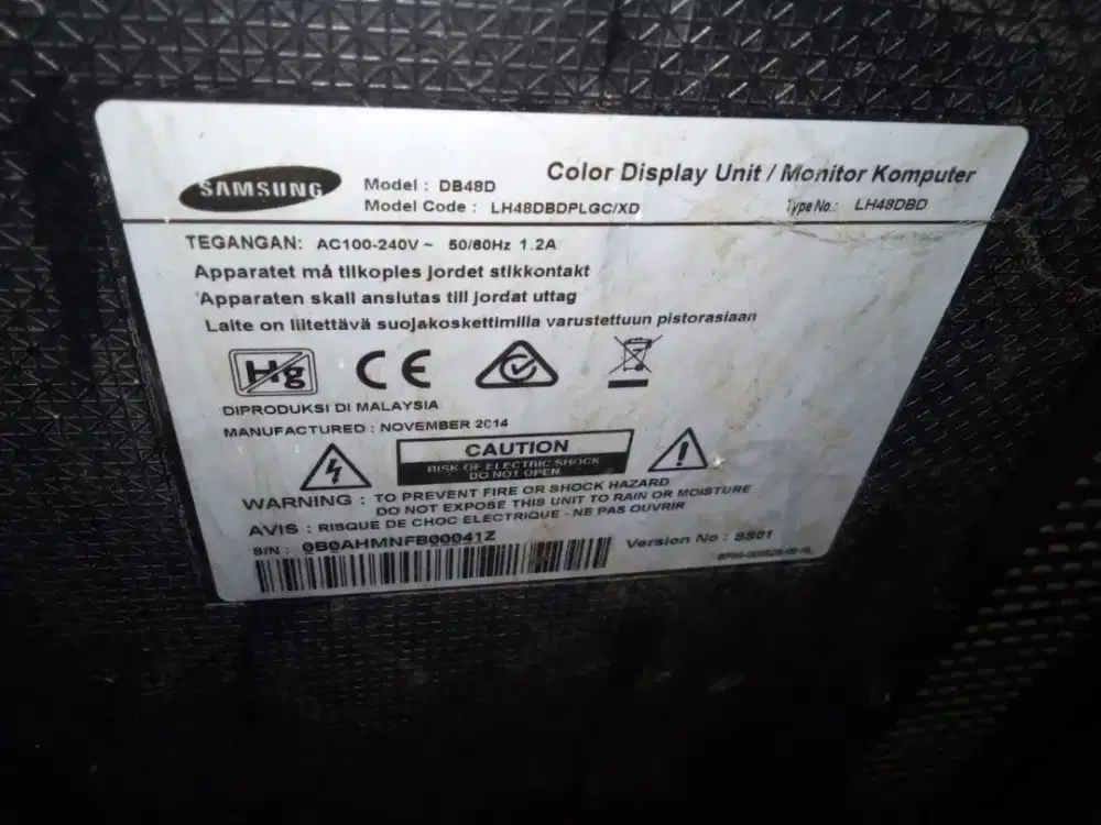 Tv Samsung monitor belom smart 48inch