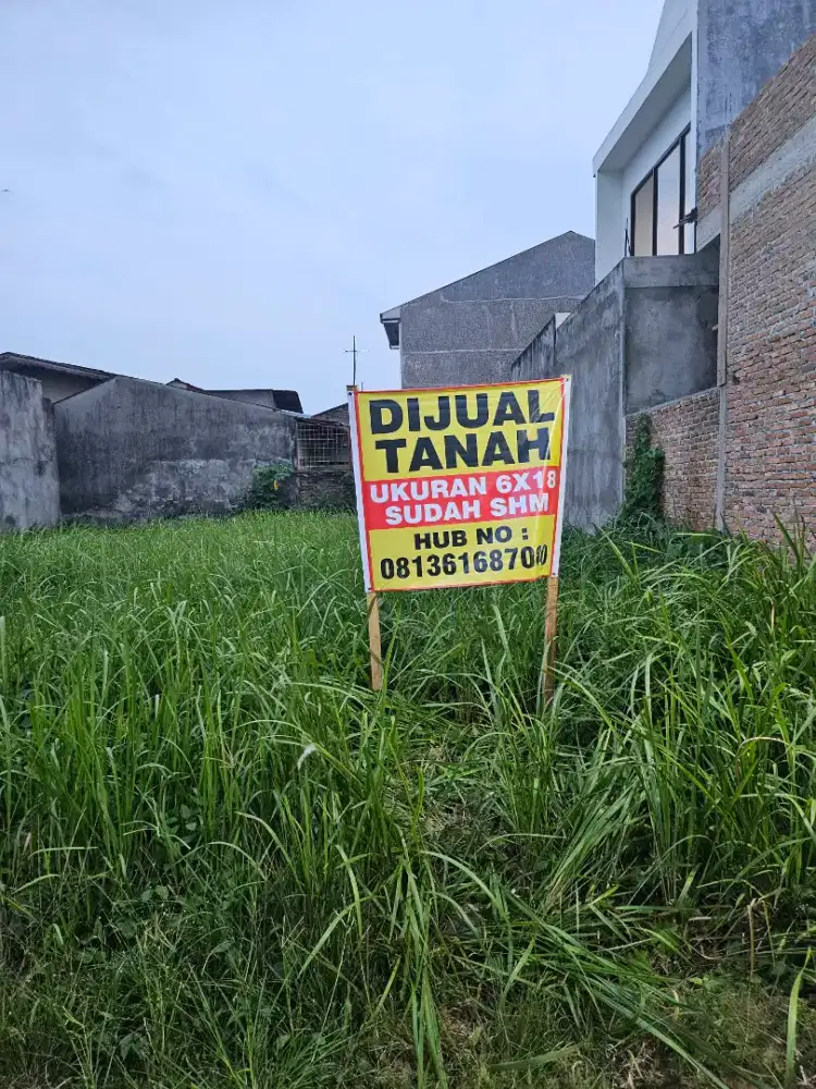 Dijual tanah ukuran 6x18