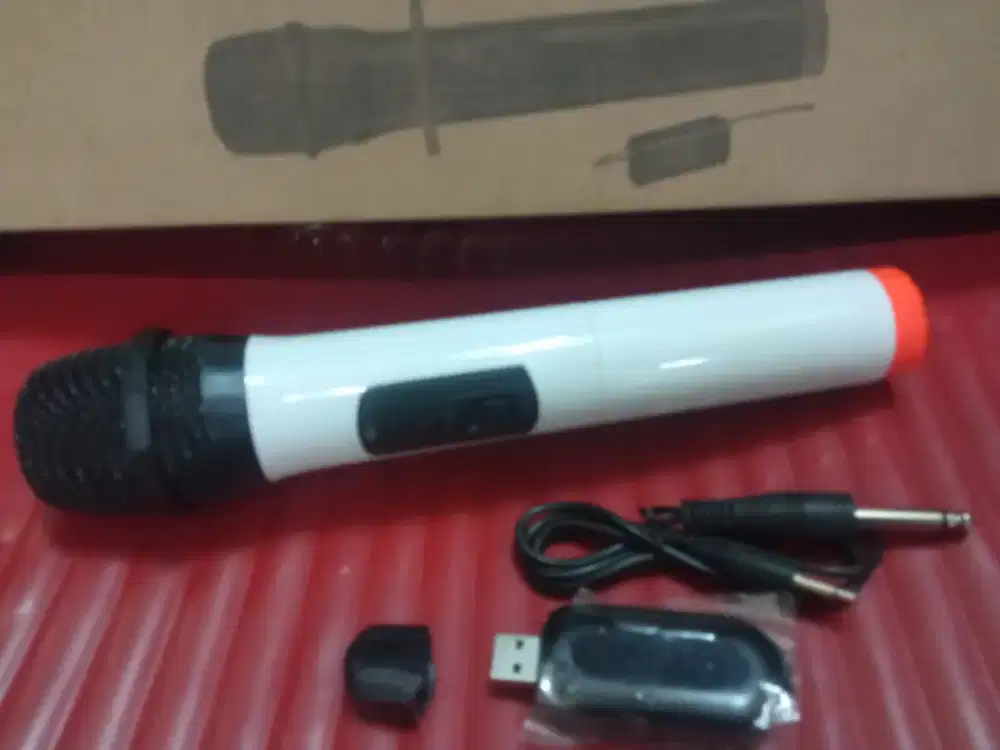 Wireless mic 1bh, baru, jarak 15m