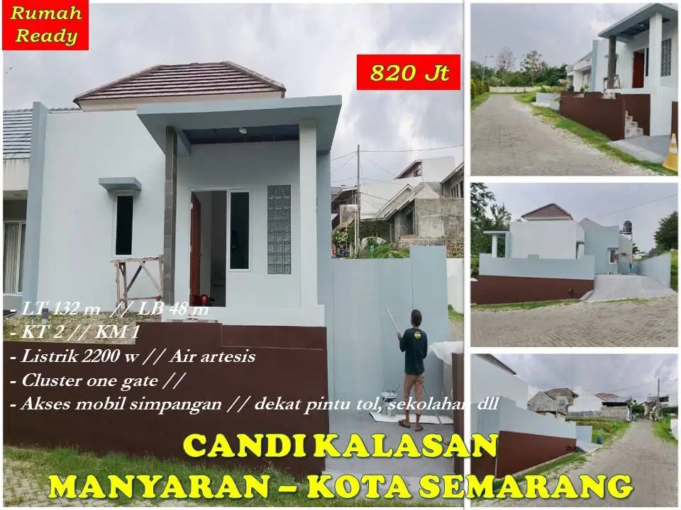 Rumah Baru Cluster di Candi Kalasan Manyaran Semarang dekat RS Karyadi