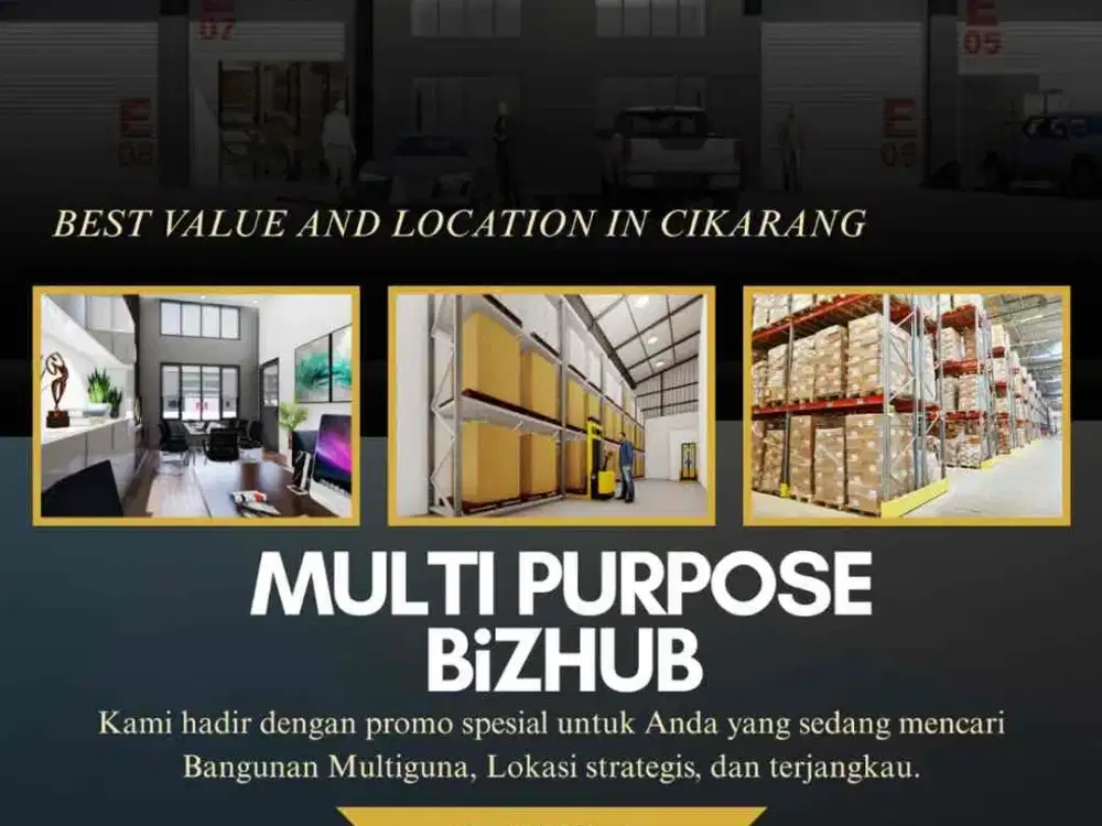 Gudang diJual area cikarang, Ruko multifungsi Bizhub riverdale