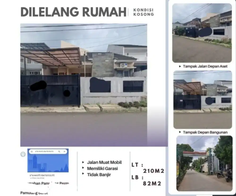 Dijual Rumah Pamulang Permai