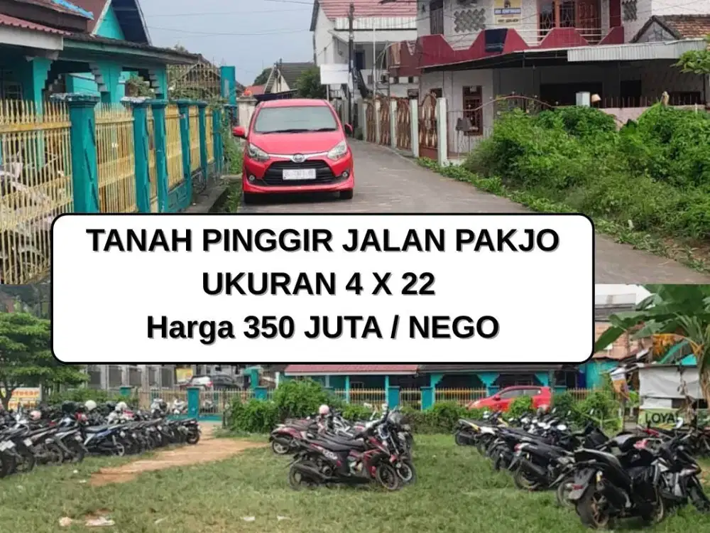 TANAH PINGGIR JALAN PAKJO KOTA PALEMBANG
