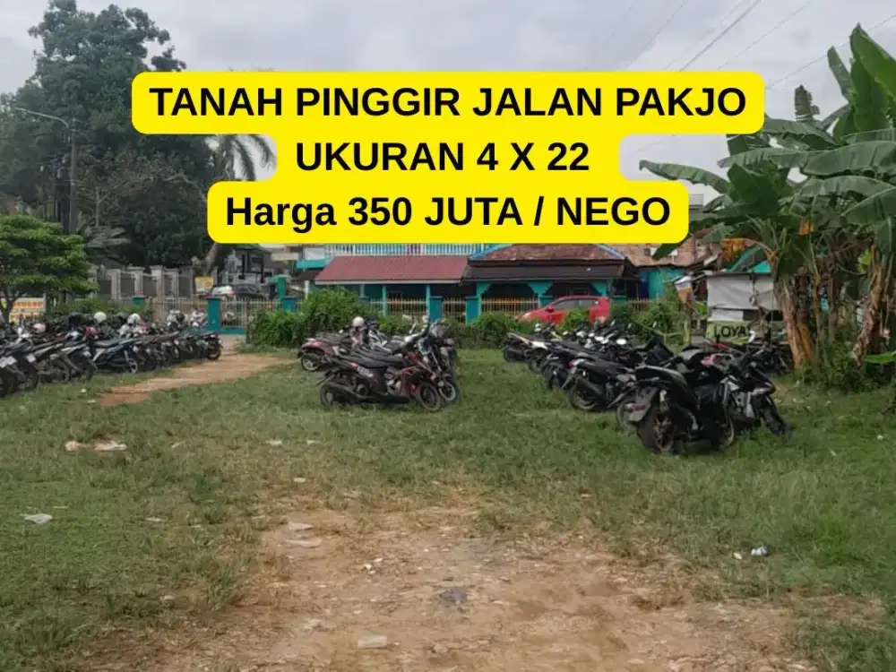 TANAH KAVLING PINGGIR JALAN PAKJO KOTA PALEMBANG