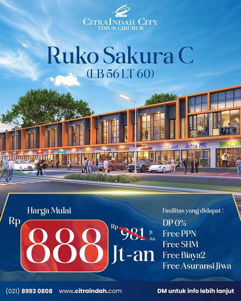 Ruko ready dua lantai siap bisnis di citra indah city