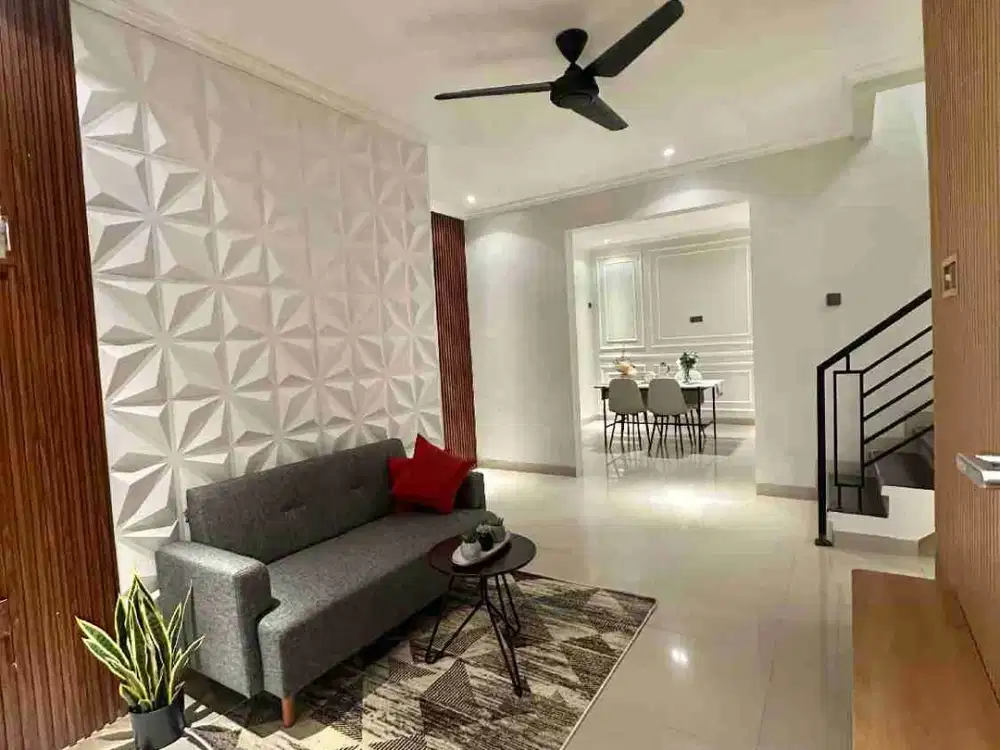 Rumah 2 Lantai SHM Luas 105m 3 Kamar Furnish Metland Transyogi Cibubur Dekat Tol