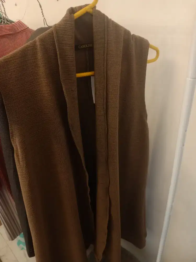 Cardigan panjang warna mocca