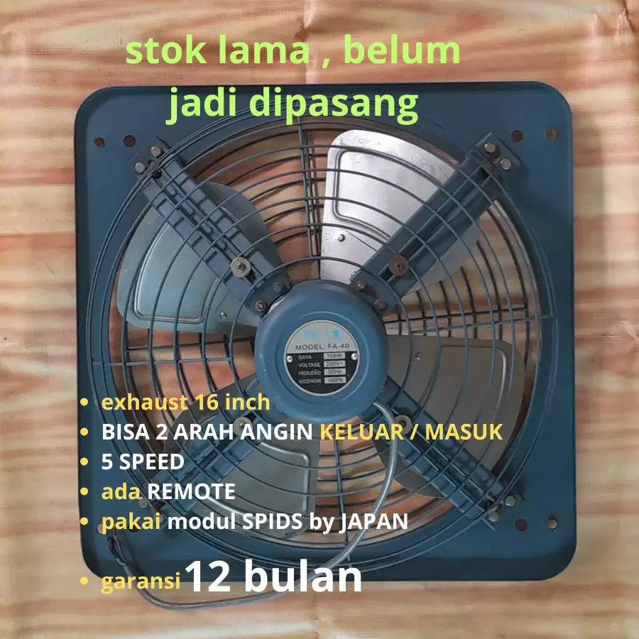 Exhaust fan 2 arah 5 speed REMOTE exhos kipas hisap KDK / CKE 16 inch