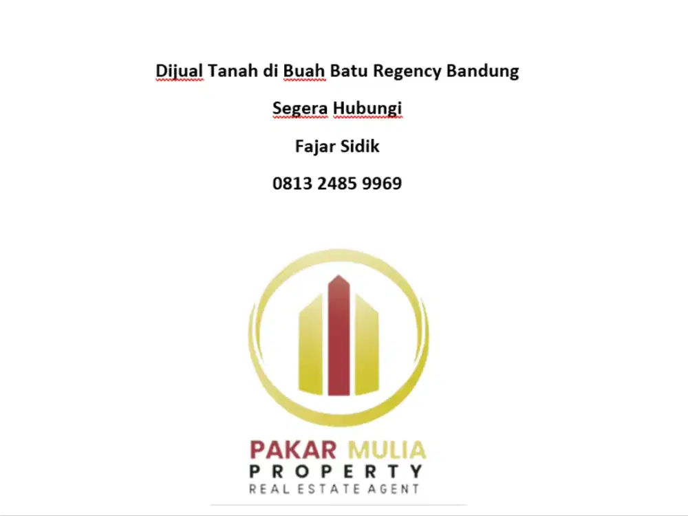 TANAH SIAP BANGUN DI BUAH BATU RENCY BANDUNG